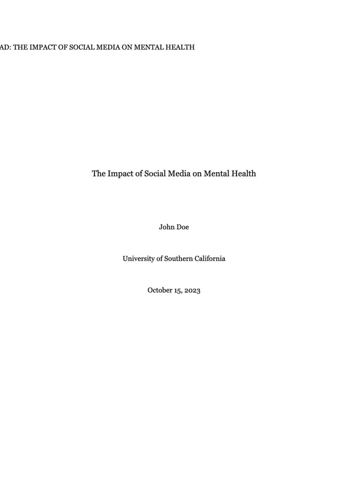 Academic paper cover page Female Mimicry in Passerine Birds Ultius Inc_variant_1